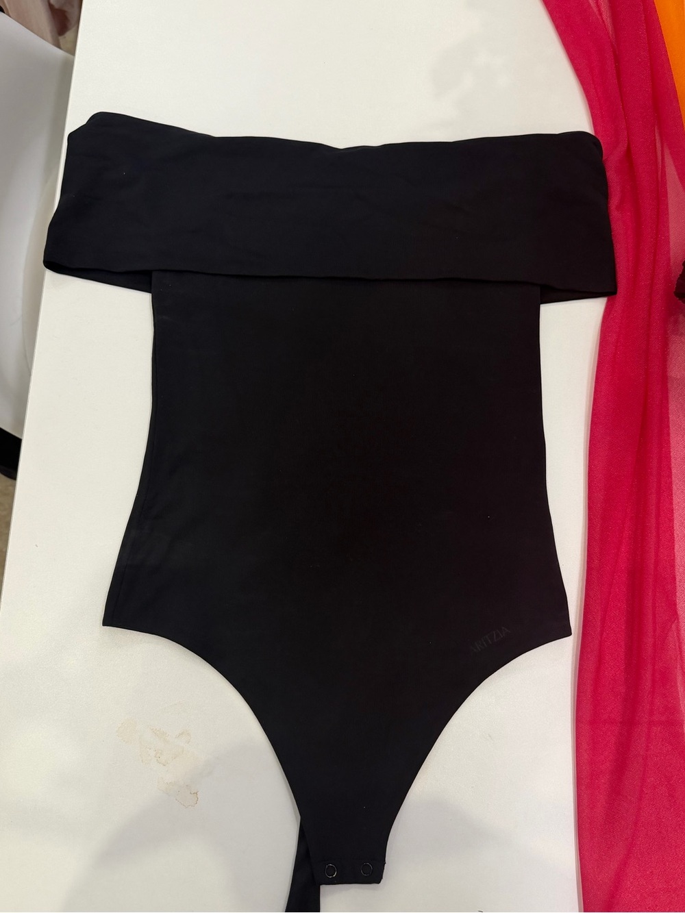 Aritzia Contour Black Ribbed Bodysuit